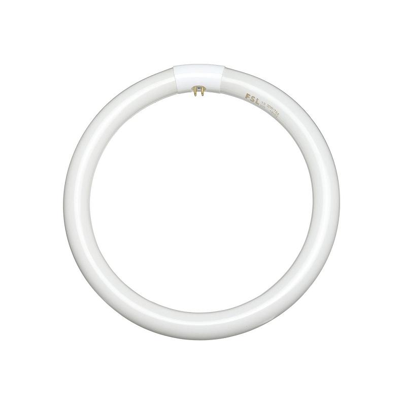 White circular fluorescent lamp providing soft and even light for energy-efficient lighting solutions