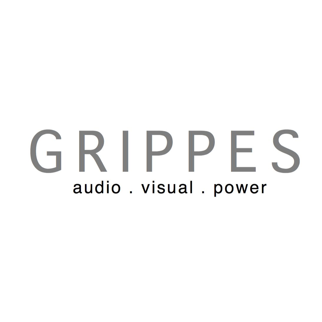 Grippes audio visual power solutions logo showcasing high-quality electrical products and accessories