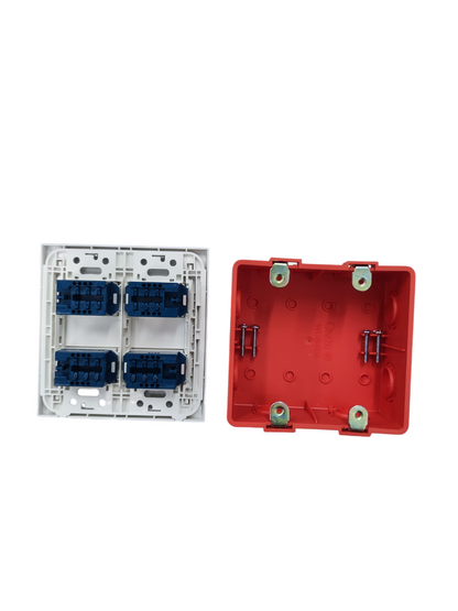 Panasonic 4 Gang Telephone Outlet Wide Series with Utility Box WEG6804+(4XWEG2164)+Utility Box