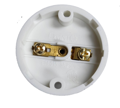 Omni E-14 PVC Socket, Small E14 Socket, Candle Bulb Socket (3pcs)