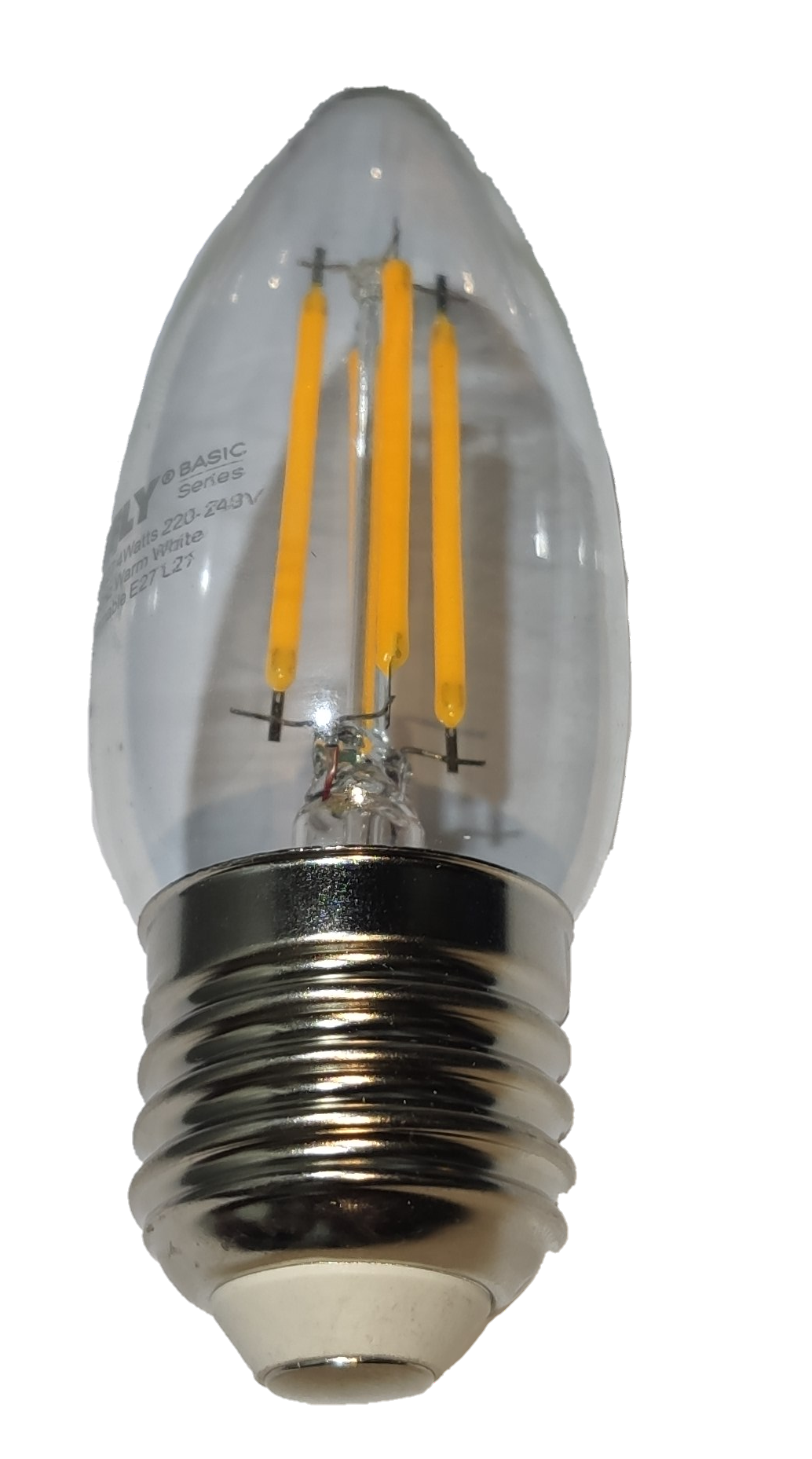 Firefly 4W LED Candle Bulb Filament Type E-27 Warm White 220V, E27 Candle