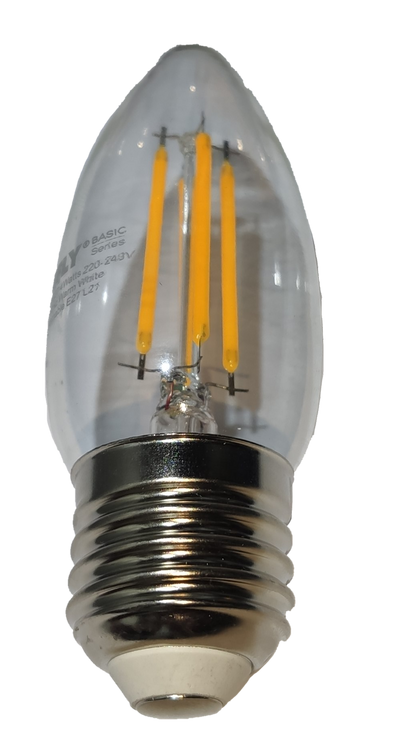 Firefly 4W LED Candle Bulb Filament Type E-27 Warm White 220V, E27 Candle