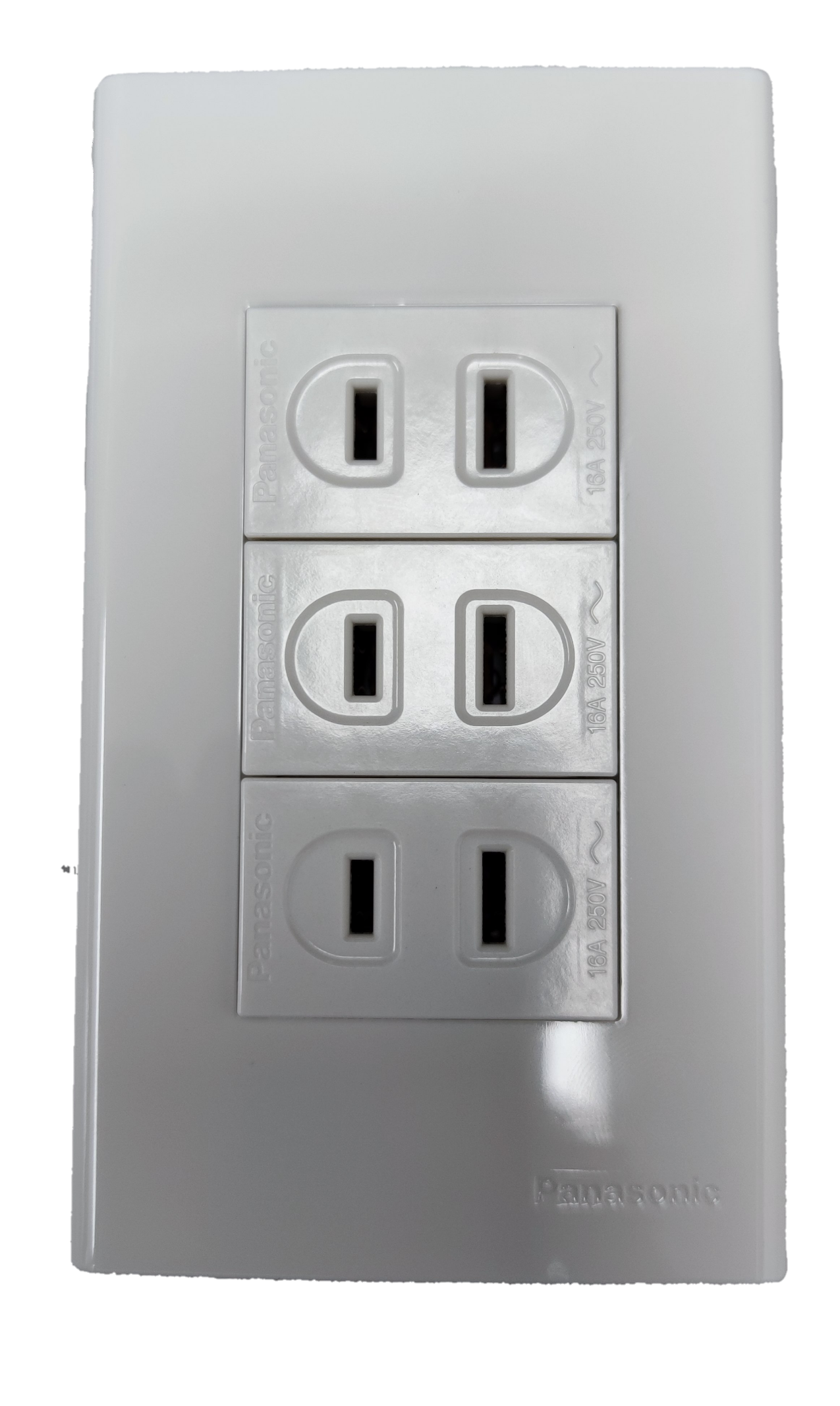 Panasonic 3 Gang Outlet, Convenience Outlet Flat Pin, C.O. Outlet Wall Outlet WEG1001-5(3PCS) / WEG6803