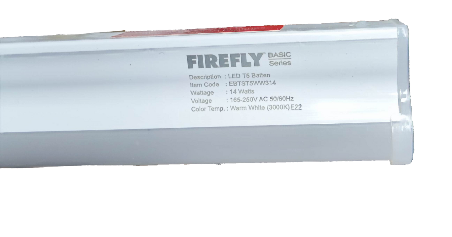 Firefly 14W T-5 LED Batten Warm White 3000K 220V AC 1024mm Length
