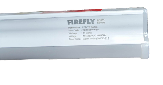 Firefly 14W T-5 LED Batten Warm White 3000K 220V AC 1024mm Length