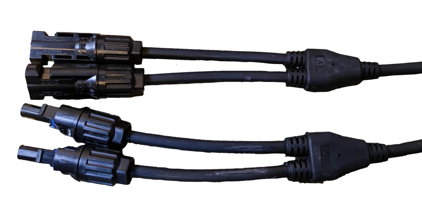 Grippes MC4 Connector 1x2 with Wire IP 67