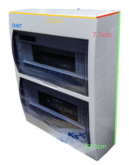 Chint 24 Ways Surface Type Distribution Panel For Miniature Circuit Breaker with Bus Bar , 24 Way Surface type Panel Board