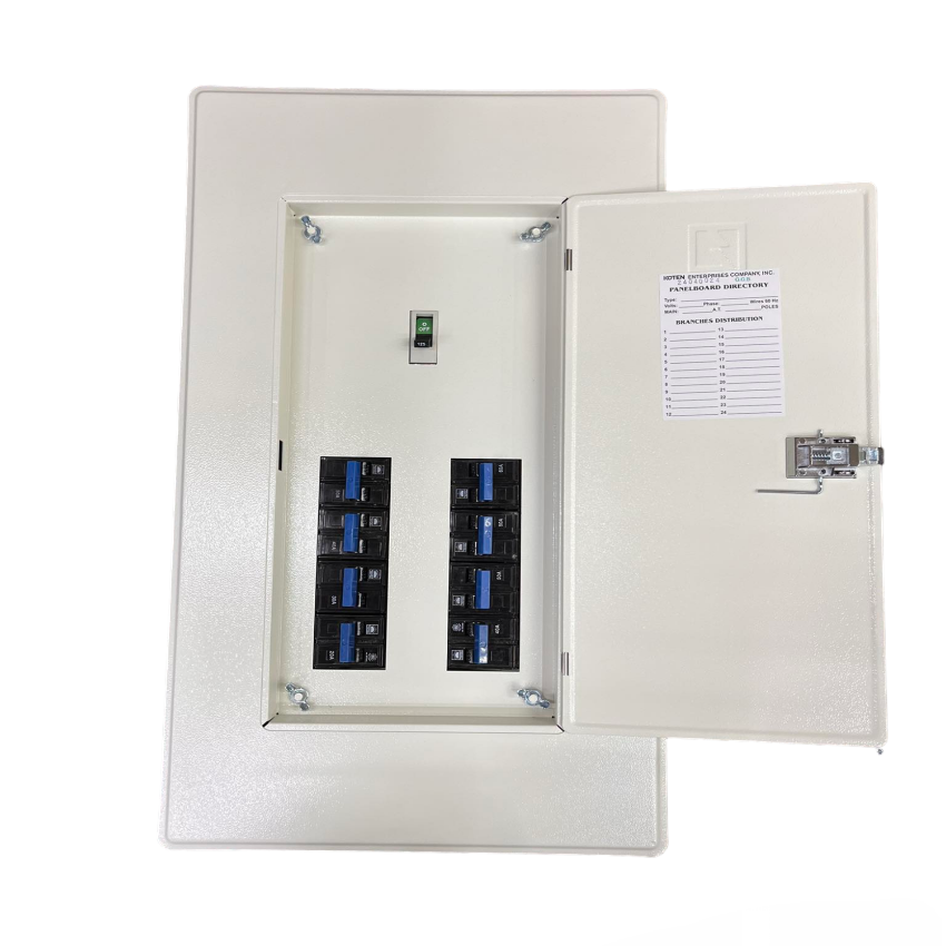 Koten & Taiyou Panel Board with 150A 2 Pole 250SPS Main with 8 Branches 2 Pole Circuit Breaker Bolt On
