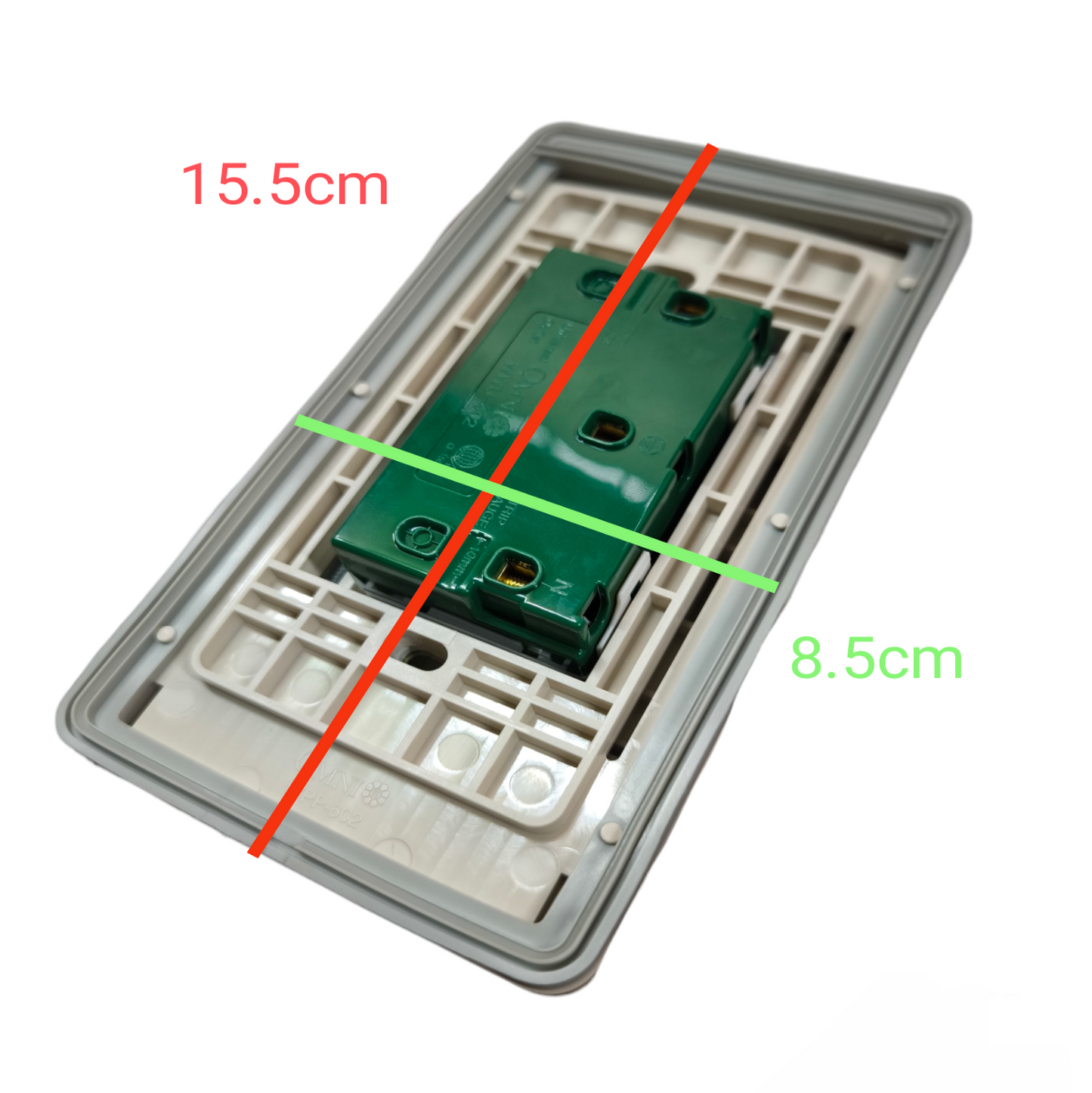 Omni Weatherproof Duplex Universal Outlet 16A 250V with Stainless Plate WPP-602+WWP-113S+WWU-402