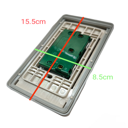 Omni Weatherproof Duplex Universal Outlet 16A 250V with Stainless Plate WPP-602+WWP-113S+WWU-402
