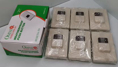 Omni Weatherproof Push Button (10pcs), Push Button Switch, Doorbell Push Button Switch