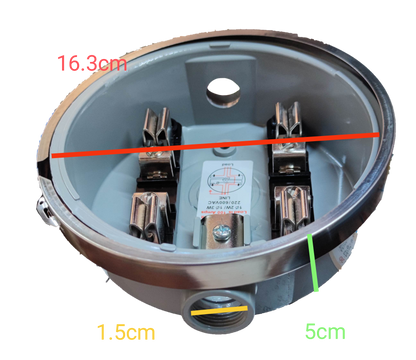Cirtech Round Meter Base 1/2 inch Hub Electrical Meter Base KWH Meter Base 4 Jaws