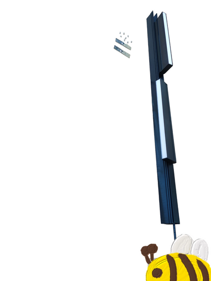 ILLUMIQ TERRA Magnetic Track Light 1 Meter 50mm with 2pcs 18W LED Foldable Flood Track Light Warm White 3000K 220V