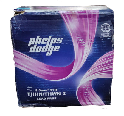 Phelps Dodge 8.0mm THHN AWG 8/7 (100 Meters) Black