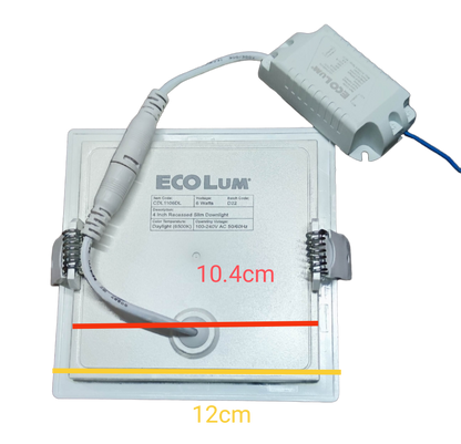 Ecolum 6W LED Downlight Square Daylight 6500K 220V