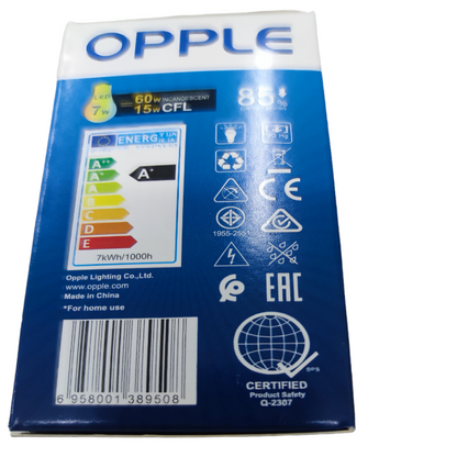 Opple 7W LED Bulb E27 220V 6500K Daylight