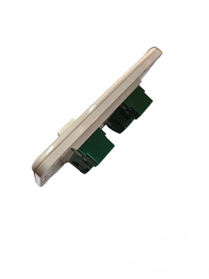 Omni 2 Gang 1 Way Illuminated Switch 16A 250V with Plate Cover WEP-102+(WES-214x2)