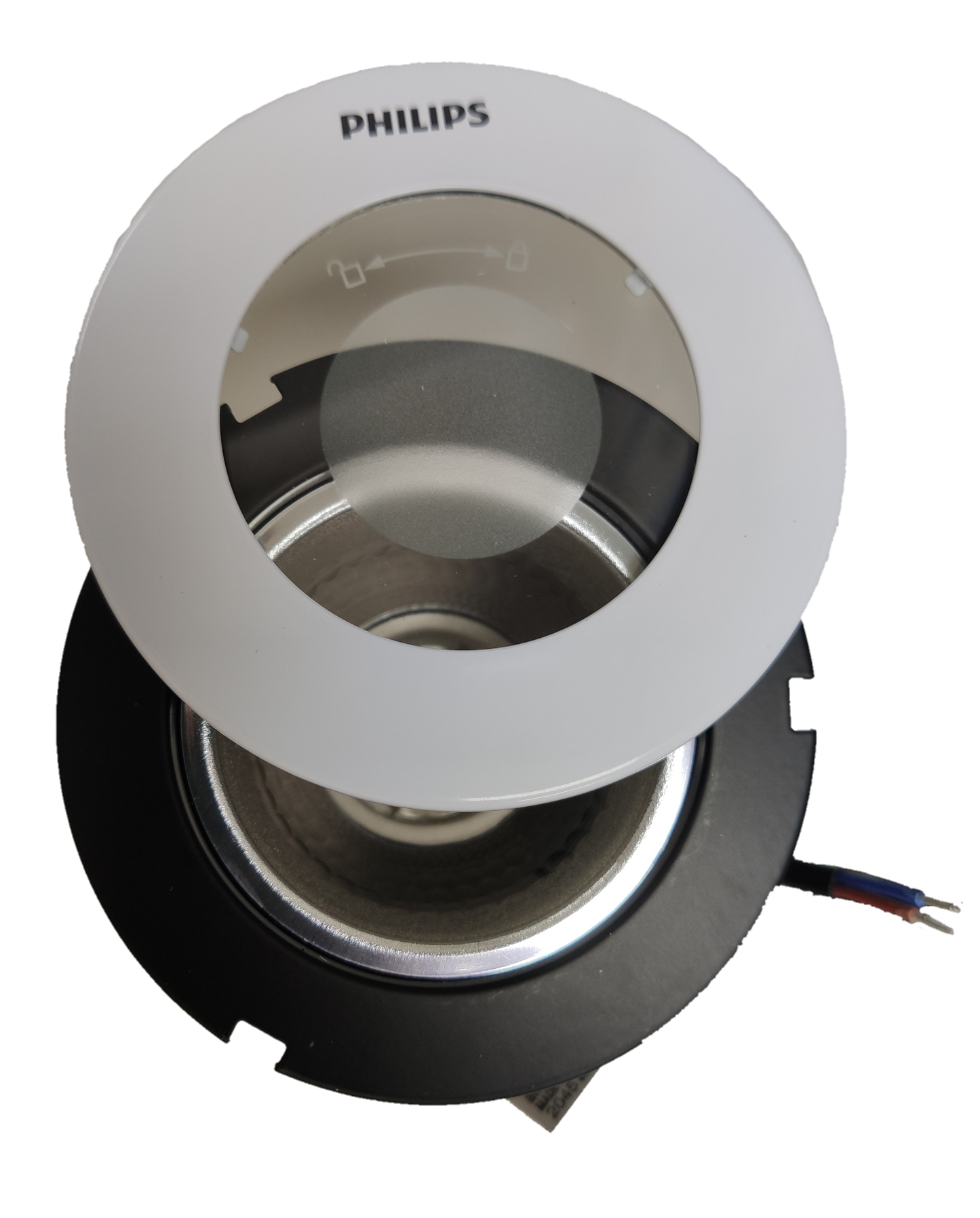 Philips 2 1/2" Recessed Downlight E27 White Border with Glass Cover