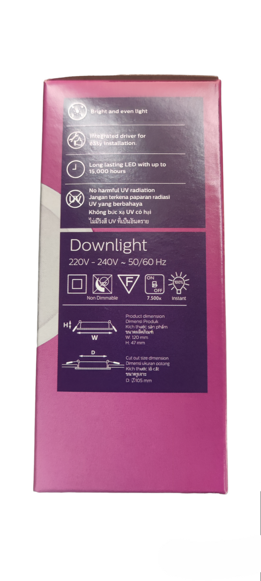 Philips 9W LED Downlight 220V Tri Color Scene Switch Meson