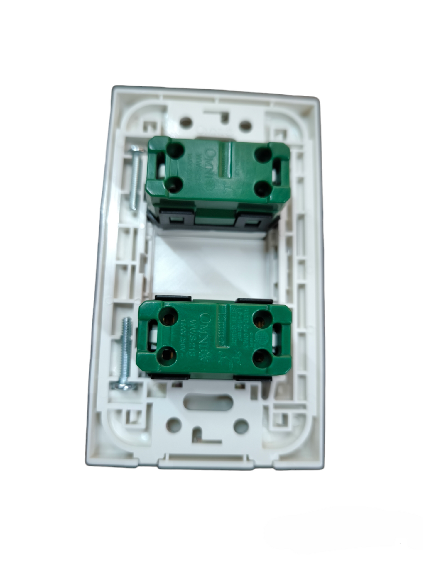 Omni 2 Gang 1 Way Switch Wide Series 16A 250V WWP-112+WWS-213x2