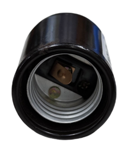 Kopez 1/8 inch lamp socket replacement with metal and black plastic components for lighting installation