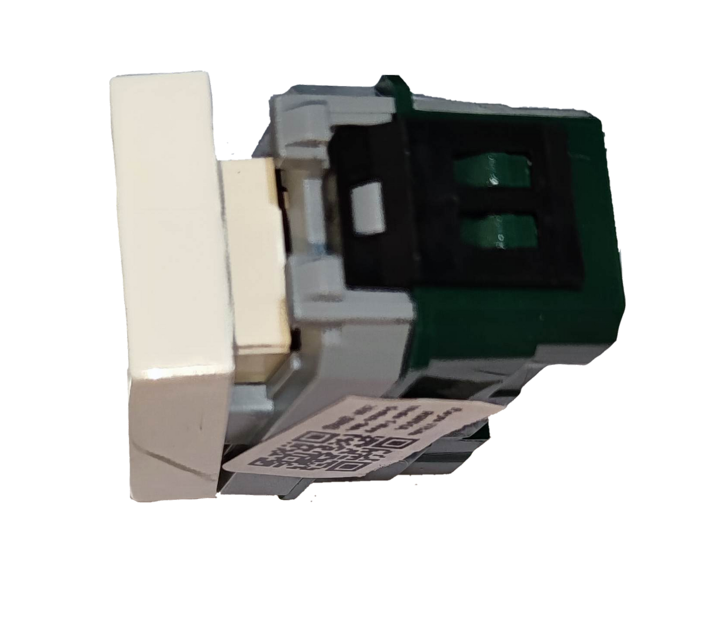 Royu 1 Gang 1 way switch 10A 250V in green and white for seamless electrical control