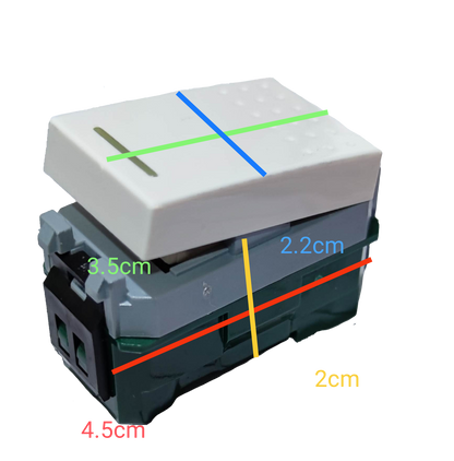 Royu 1 Gang 1 way switch 10A 250V with a sleek design for easy installation.