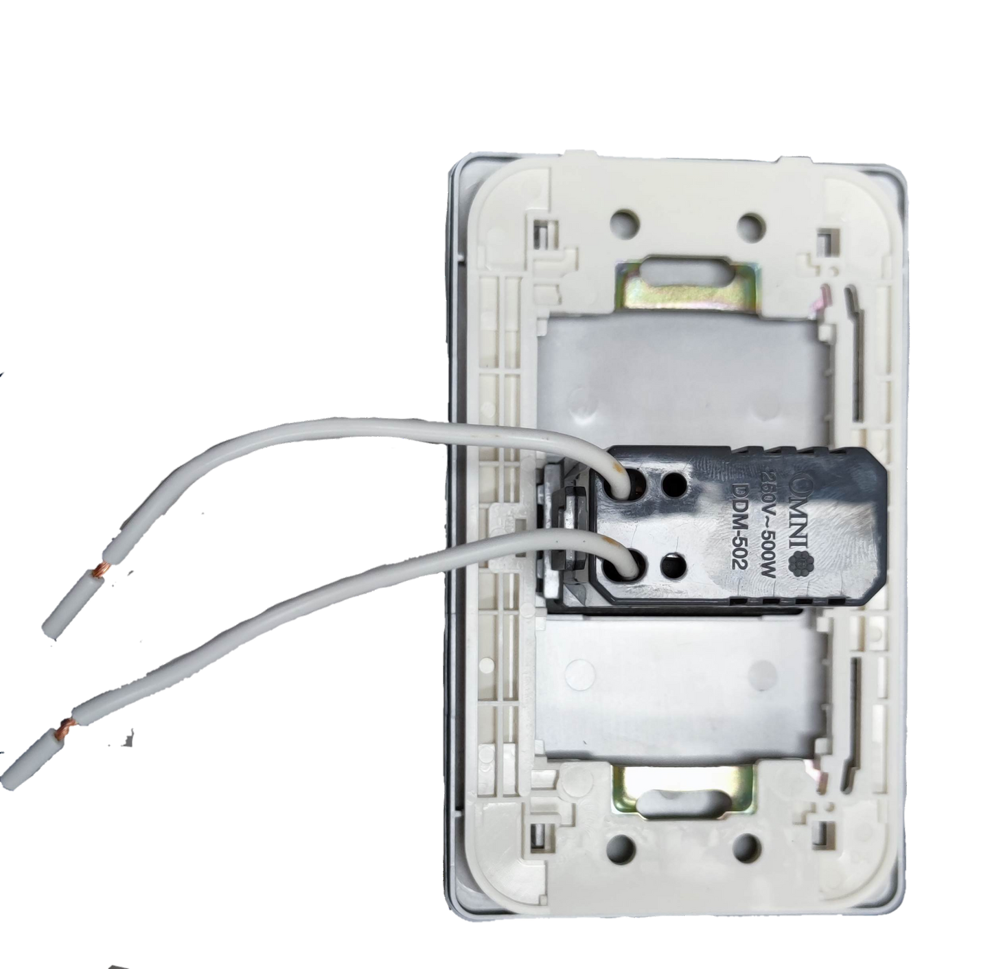 Omni 1 Gang 500W Dimmer Switch 220V with internal wiring for easy installation
