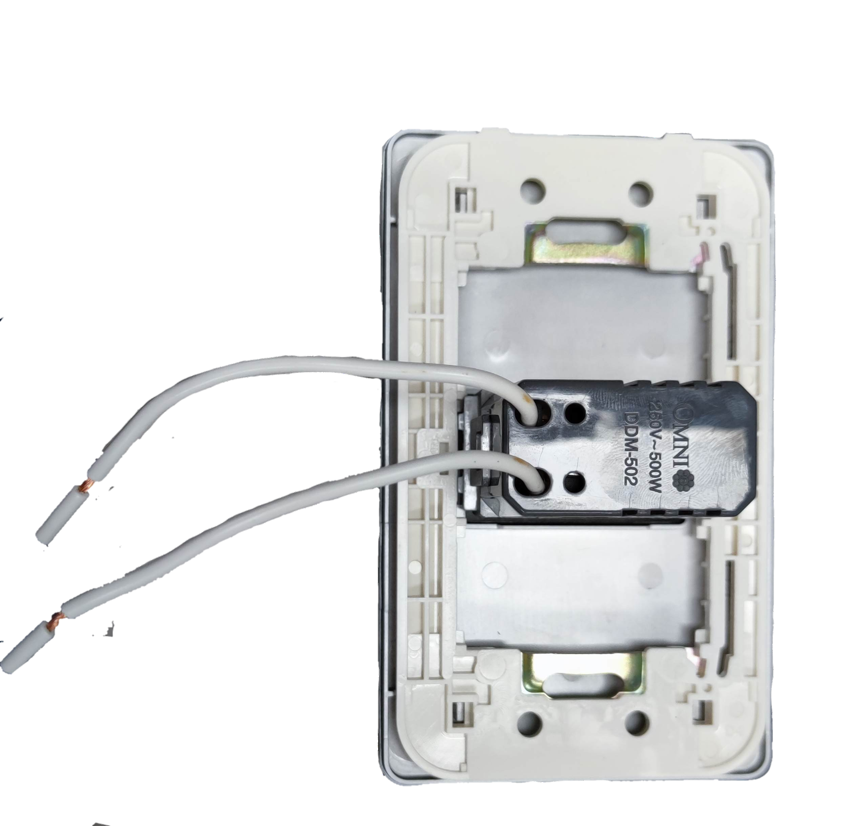 Omni 1 Gang 500W Dimmer Switch 220V with internal wiring for easy installation