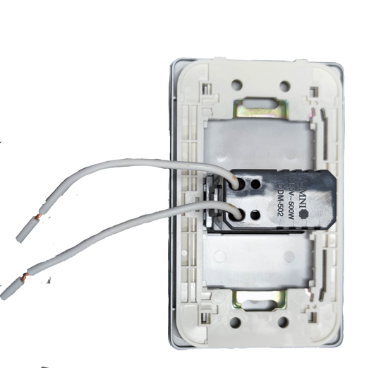 Omni 1 Gang 500W Dimmer Switch 220V with internal wiring for easy installation
