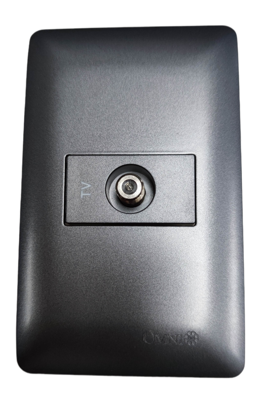 Omni 1 gang cable TV outlet in black for home entertainment connection