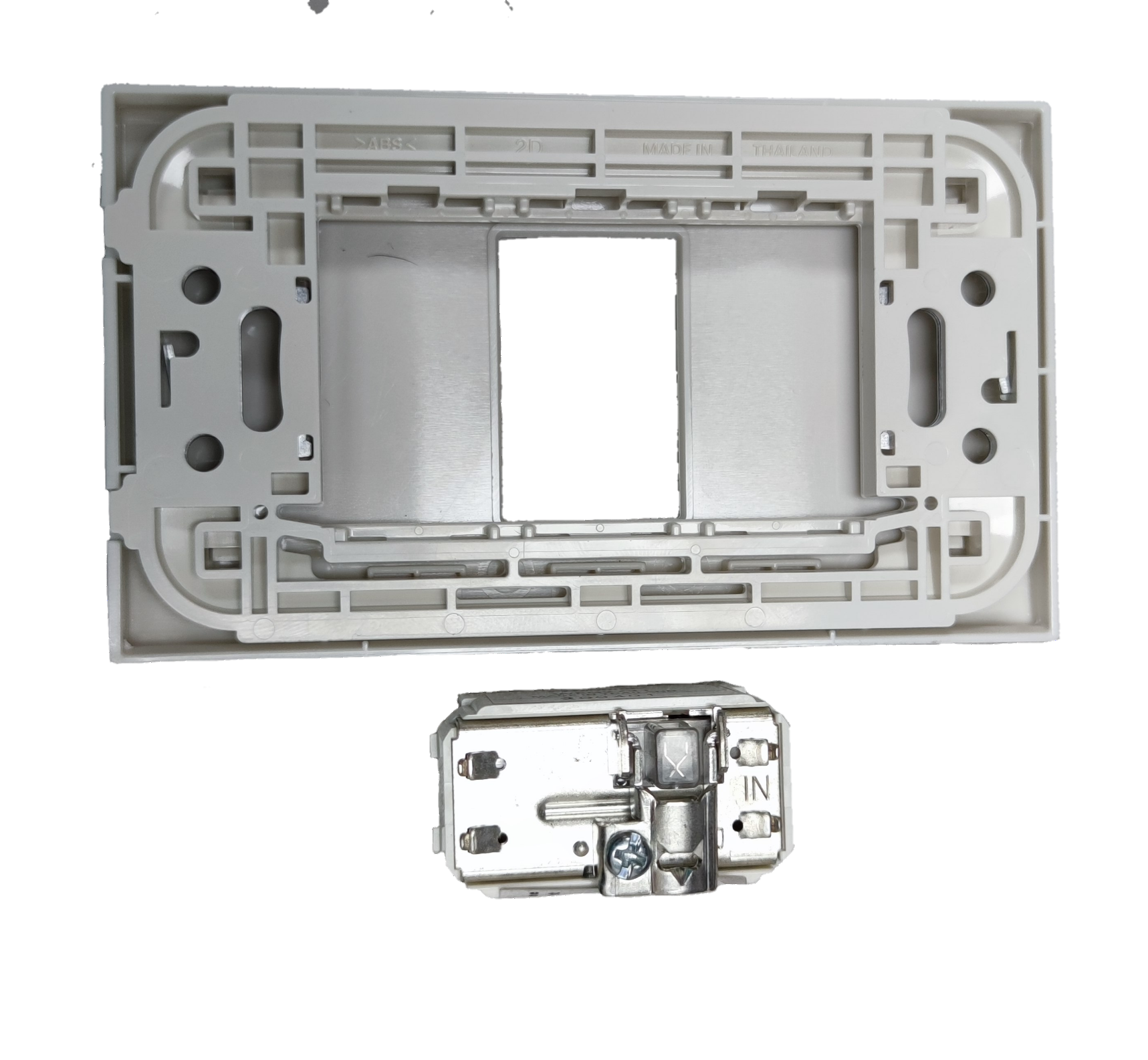 Panasonic 1 Gang F Type Television Terminal with white mounting plate for power points switches and plugs