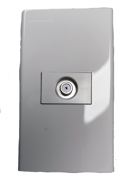 Panasonic 1 Gang F Type Television Terminal wall socket for TV cable connection