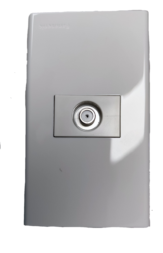 Panasonic 1 Gang F Type Television Terminal wall socket for TV cable connection