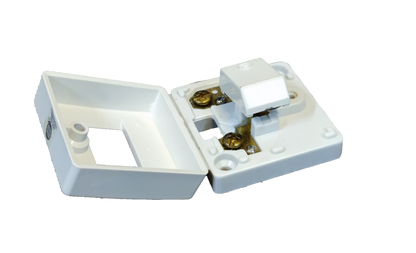 Anam 1 Gang Switch 6A 250V Surface type in white, ideal for residential and commercial use