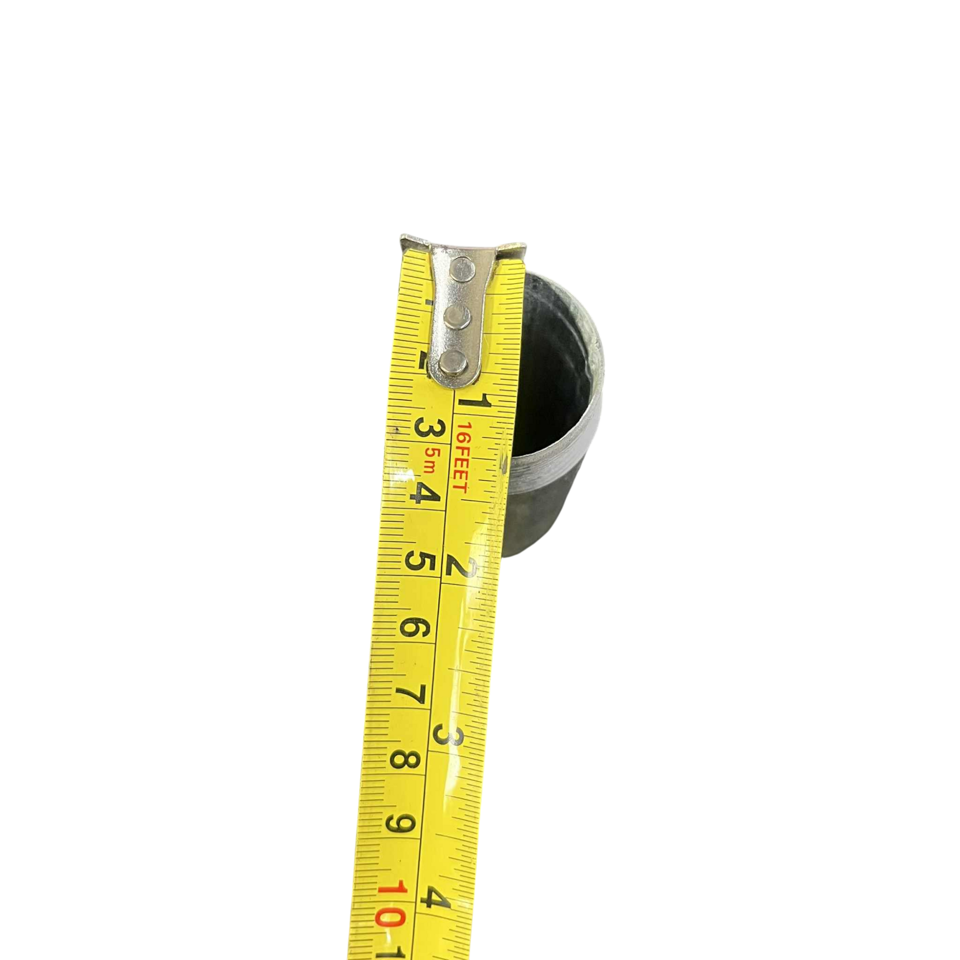 1 inch EMT conduit nipple shown with a measuring tape for precise sizing and easy installation