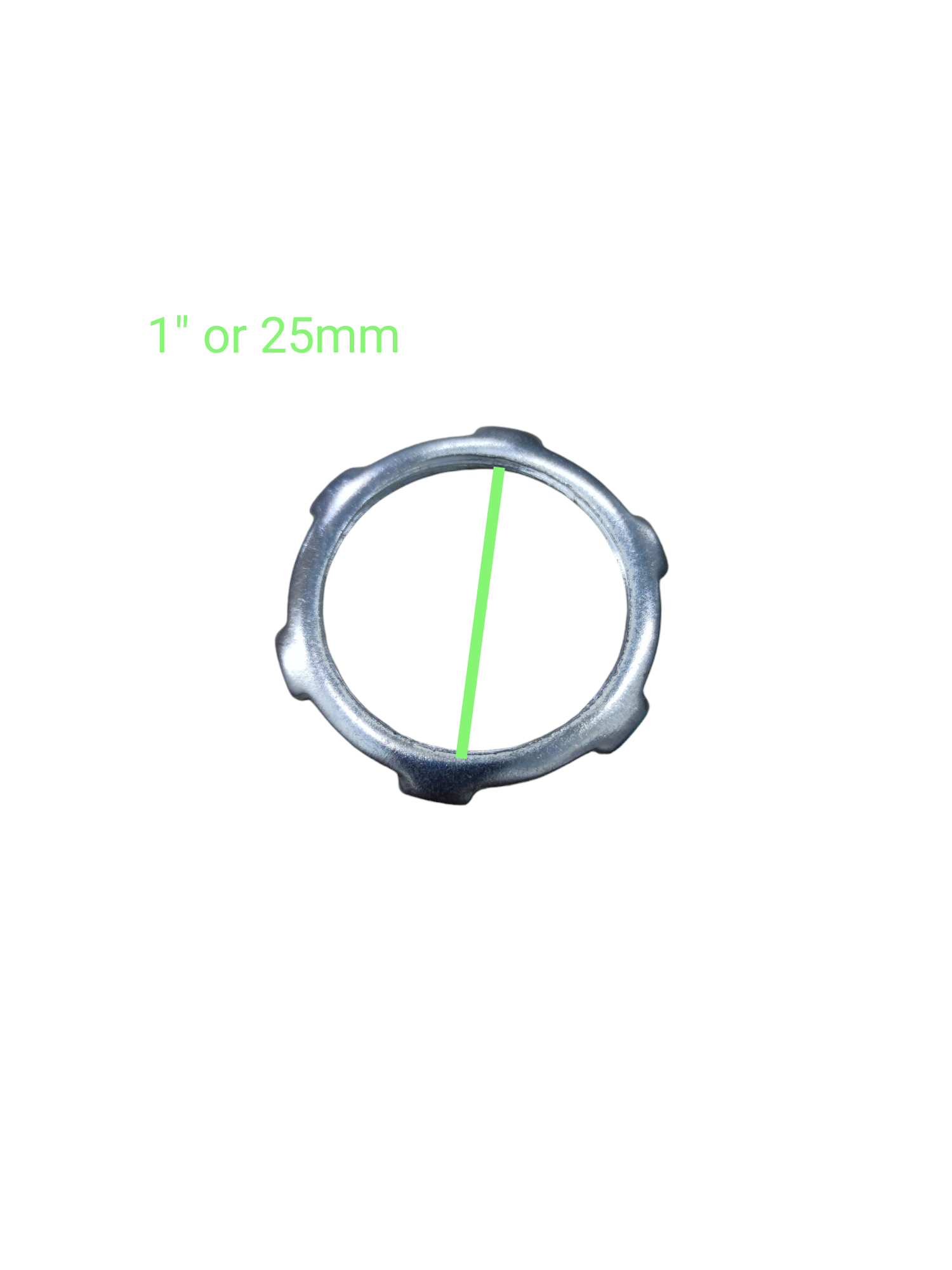 1 Inch Locknut for IMC Pipes, metallic design suitable for secure pipe connections