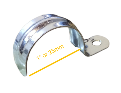 1 inch metal pipe Malleable clamp made of durable metal with a smooth finish and mounting hole