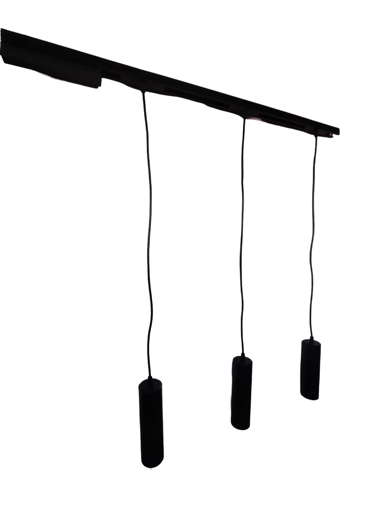 1 Meter Magnetic Tracklight 12W LED 3Pcs with three hanging fixtures for modern lighting solutions