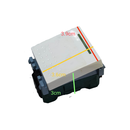 Royu 1 way switch square device featured with compact design and clear measurement markings