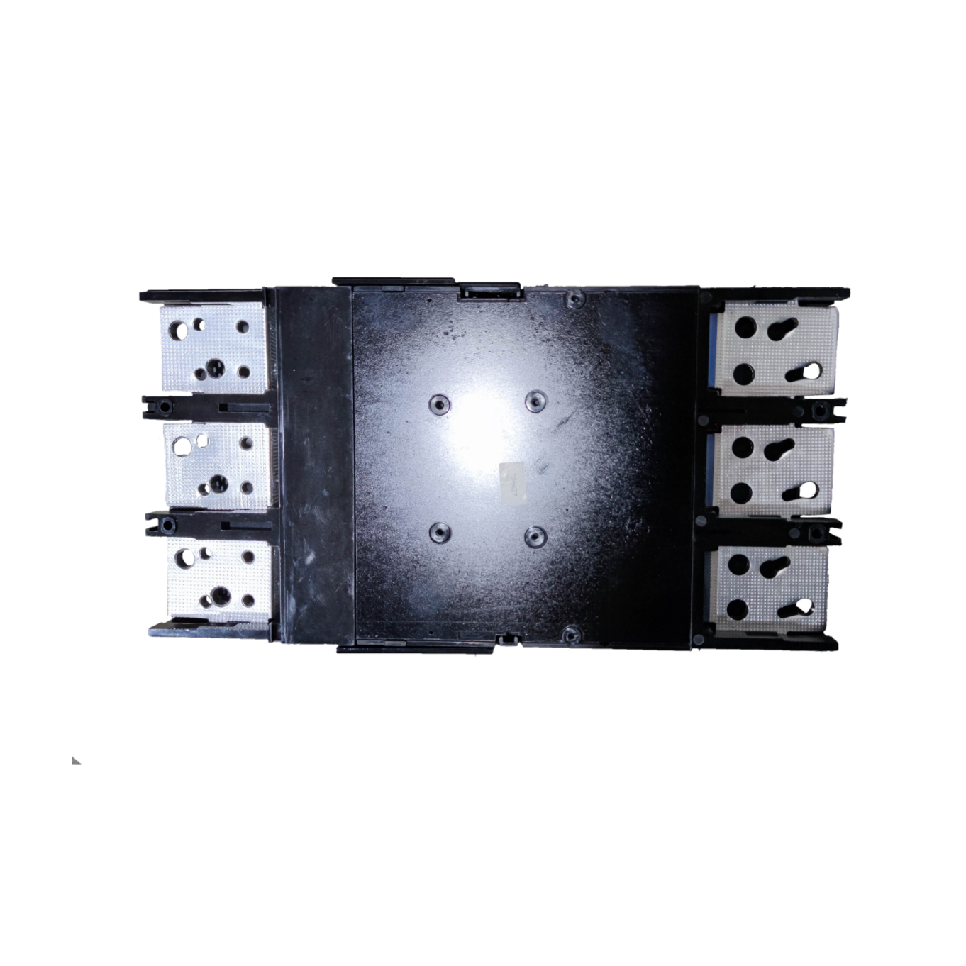 Himel 1000A Industrial Circuit Breaker 3 Pole top view showing connection terminals and black casing