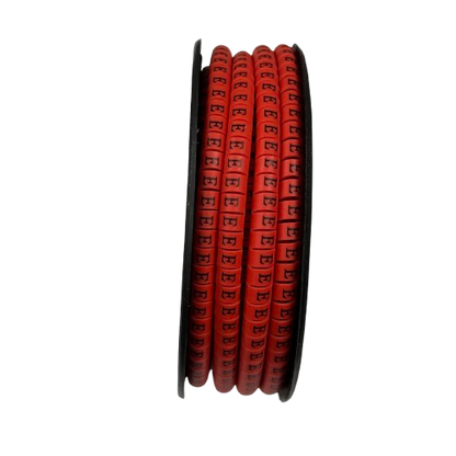 1000pcs Cable Marker Red - E on a spool for organized cable management solutions