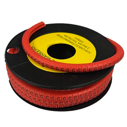 1000pcs Cable Marker Red - G on a spool for efficient cable management and organization