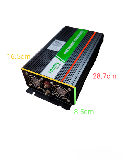 Grippes 1000W Inverter DC to AC 12VDC to 220VAC power converter with cooling fans and compact design