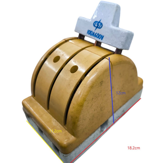 Taiyou 100A porcelain knife switch with durable design for reliable electrical control