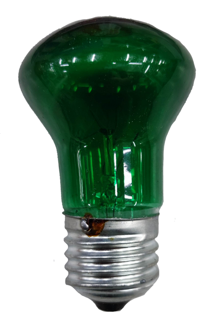 Green 10W colored bulb E27 220V incandescent bulb with a silver screw base from China