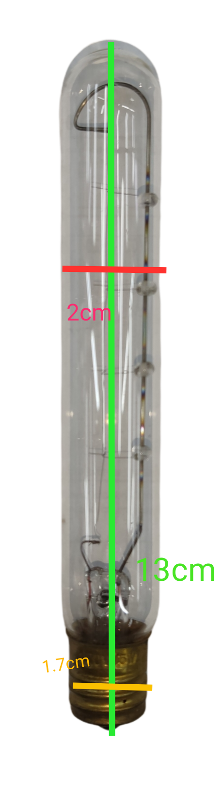 Denko 10W E17 220V Tubular Filament Bulb with a clear design and elongated shape