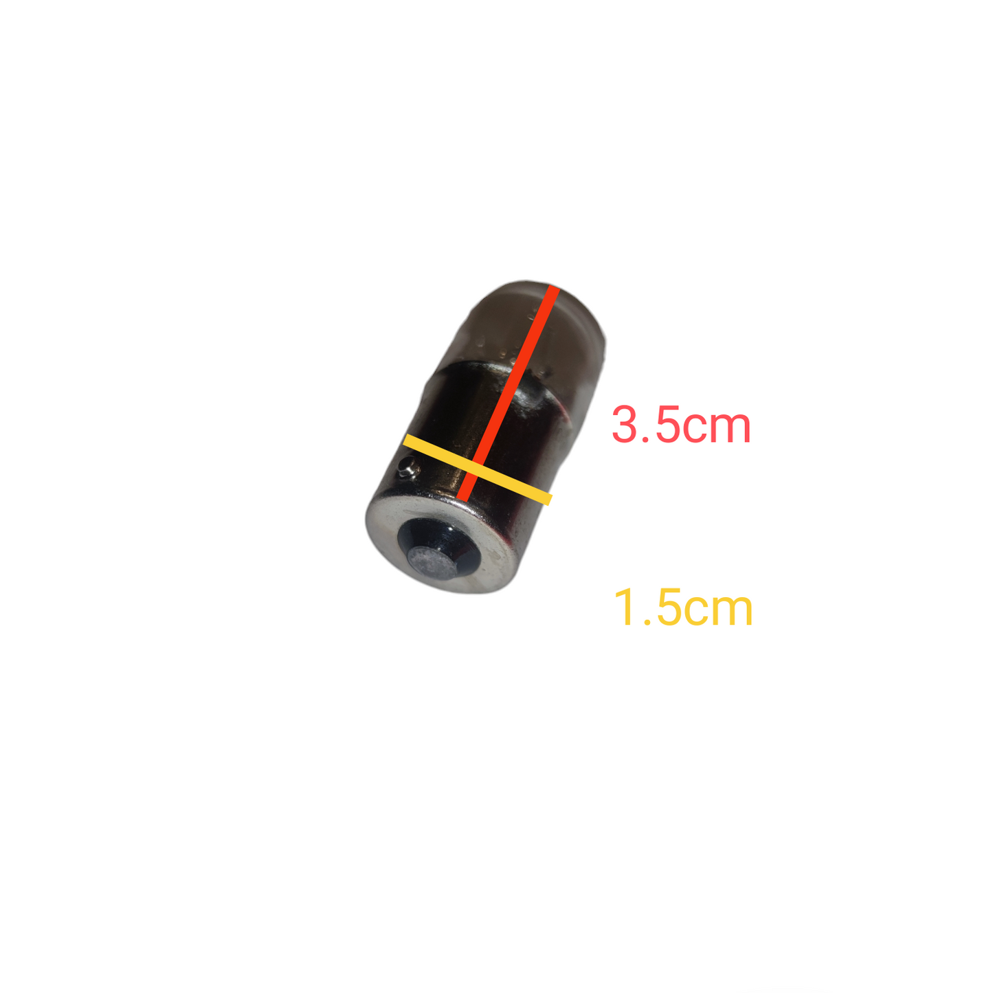 10W machine bulb B15 110V with dimensions of 3.5cm height and 1.5cm diameter