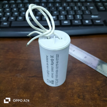 Syscap 11MFD 450 VAC Running Capacitor with three lead wires for electrical circuits