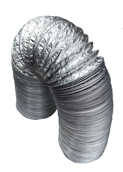 Tailee 12 Inches Aluminum Air Duct flexible silver ventilation tube for stoves and cooktops